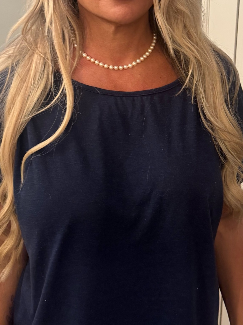 14K Classic Pearl Necklace 16” - White Pearls - NEW